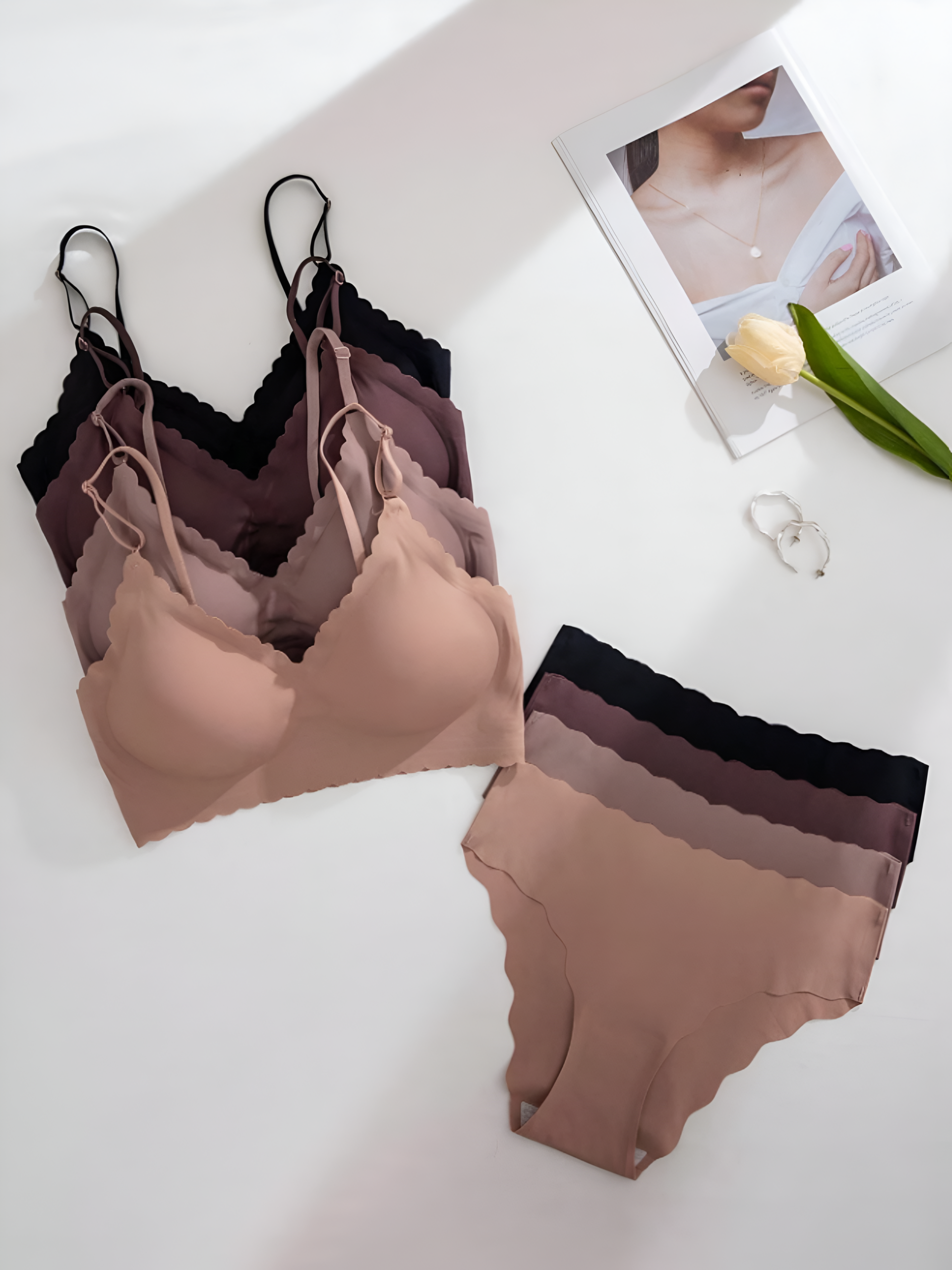 Set Pantie y Sujetador Sin Costura - Deep Nudes
